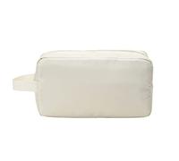 ARVALOLET Nylon Toiletry Bag for Women Makeup Bag Casual Multifunction Large Capacity Easy Weekend Vacation, White, 220.00x165.00x60.00mm/8.66x6.5x2.36inch, Fashion