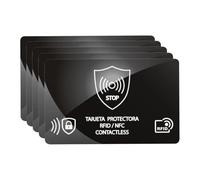ARVALOLET RFID Blocking Card Set of 5 - NFC Protection for Credit Cards and Passports, 5 pieces black., 85.50x54.00x1.30mm, casual