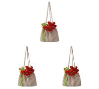 ARVALOLET Women's hand -woven shoulder bag flower pattern trendy knitted hollow dead big capacity for evening party work