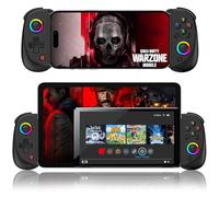 arVin Mobile Game Controller for iPad/tablet [Within 5-10"] Wireless Gamepad for iOS/Android/PC/Switch/PS4, with RGB Hall Effect Joystick/6-axis Gyro/Streaming/Cloud Gaming Support