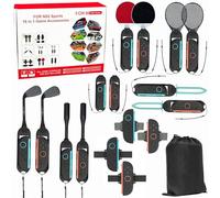 arVin Switch Sports Accessories Bundle for Nintendo Switch 2(2025): 16-in-1 Sports Kit with 2 Handles, 2 Lightsabers, 4 Rackets & Straps - Ergonomic Design for Tennis/Golf/Soccer/Family Party Games