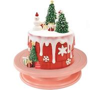 ARVINKEY Cake Turntable Stand, 11 Inch Rotating Cake Stand Revolving Cake Stand for Cake, Baking, Pastry ,Cupcake Decorating Supplies, Pink