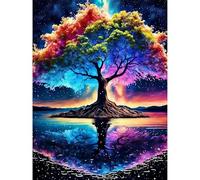 ARVINKEY DIY 5D Diamond Painting Kit, Full Drill Paint by Numbers Embroidery Cross Stitch Arts Craft Canvas, Tree of Life Rhinestone Crystal Drawing Gift for Adults Kids, 16"X12"