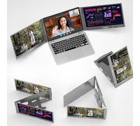 Arvitek 15.6" Triple Monitor Extender for Laptop, FHD 1080P IPS Screen, 360° Rotation, Pro Screen Dual Monitor Extender for 12-16" Laptop (Mac,Win,Android) Support Extend, Mirror, Portrait Mode