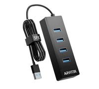 Arvitek 4-Port USB 3.0 Hub for Desktop, USB Extender Hub 5Gbps, USB Multiport Adapter, USB Splitter w/5Ft Long Cable for Desktop, PC, Flash Drive, Mobile HDD (5Ft/1.5m)