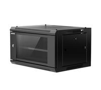 Arvitek 6U Wall Mount Server Rack Enclosure with Locking Glass Door, Removable Side Panels, 17.7inch Depth, Network Cabinet for 19" IT Equipment, A/V Devices, 200 lbs Max. Ground-Mounted Load Capacity