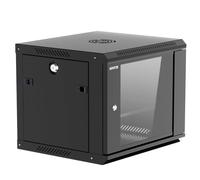 Arvitek 9U Wall Mount Server Rack Enclosure with Locking Glass Door, Removable Side Panels, 17.7inch Depth, Network Cabinet for 19" IT Equipment, A/V Devices, 200 lbs Max. Ground-Mounted Load Capacity