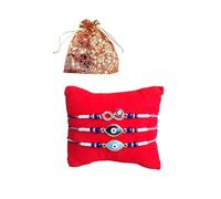 Arvnika Rakhi for brother, Evil Eye Combo Set beautiful Rakhi, Multicolor designe, Raksha Bandhan Rakhi Gift Wrist bands for loving Sibling/Brother, Sister, Father, family, Set of 3