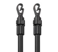 ARVO Washing Line Pole Prop Set of 2 - Adjustable Clothes Line Props Extend Up to 2.6m | Extendable Washing Poles for Outdoor Clothes Line Support - Black