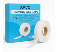 ARVO Iron On Hemming Tape - 30m x 2cm Hem Tape for Trousers, Curtains, Clothes - No Sew Hemming Web for Fabric Repairs & Alterations - Washable Fabric Adhesive Strip
