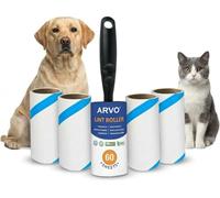 ARVO Lint Roller for Pet Hair and Dust Remover 6 pack/420 Sheets -1 Handle 70 sheets/roll, Lint Rollers for Clothes, Furnitures and Carpet, Easy to tear, Fluff & Hair Remover, Sticky Roller refills