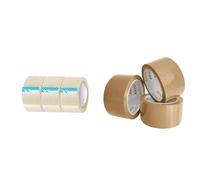 ARVO Packing Tape, Packaging Tape 3 Rolls 48mm x 60m, Parcel Tape, Clear Tape for Packing Boxes & Parcel Tape Strong Heavy Duty General Purpose Packing Tape 3 rolls with Low Noise - 48mm x 60m