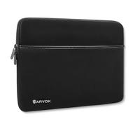 ARVOK 15 15.6 16 inch Laptop Sleeve for MacBook Air/Pro 15-16 inch, Notebook Computer Tablet Pouch Cover for HP/Dell/Lenovo/Asus/Acer/Samsung, Water Resistant Neoprene Laptop Case with Pocket, Black