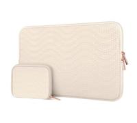 ARVOK Laptop Sleeve Case for MacBook Pro15 16 inch/MacBook Air M5/M4/M3/M2 2026-2023, Water-Resistant Leather Case for HP/Dell/Lenovo/Asus/Acer/Samsung/MSI with Accessory Bag (White, 15 inch)