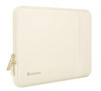 ARVOK Laptop Sleeve Case,Waterproof Notebook Cover for MacBook Neo/Air/Pro 13 inch, PVC Computer Carrying Bag with Pocket,Crescent White