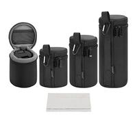ARVOK Lens Pouch Set Water Resistant Camera Lens Case, Protective Lens Pouch Set for DSLR Camera Lens, 4 Size Thick Camera Lens Bag for Nikon, Tamron, Sigma, Pentax, Sony, Fuji, Panasonic