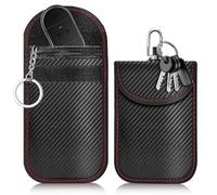 Arvoni 2 Pack Faraday Pouch for Car Keys, Car Key Signal Blocker Pouch, RFID Key Pouch, Keyless Car Blocker, Anti-Theft Key Case with Double Layer Shielding for Remote Entry Security