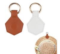 Arvoni 2 Pcs Hat Clips for Travel on Bag, Magnetic Hat Clip for Bag, hat Clips for Traveling, Leather H at Holder Clip for Hanging Hats on The Handbag, for Womens Travel Outdoor Accessory