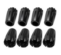 Arvoni 8 Pcs Trekking Rubber Pad, Trekking Pole Ferrules Hiking Poles Replacement Caps, Hiking Poles Caps Crutch Protectors for Walking Poles Cane Replacement Fits Most Asphalt Rock Snow