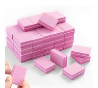 Arvoni Mini Nail Buffer Blocks, 50 PCS 100/180 Grit Double Sided Buffing Block, Buffers for Acrylic, Natural Nails, Nail Tech Supplies for Salon Use, Home, Pink