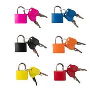 Arvoni Suitcase Locks with Keys 6pcs, Luggage Locks Small Padlocks 23mm, Multicolor Mini Keyed Padlock, Travel Backpack Lock for Suitcase, Backpack, Boxes, Laptop Bag