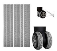 ARVORUM 8 Pcs Silicone Luggage Wheel Covers, Wheel Protective Covers, Noise Reduction, Shock Absorbing Protectors | Cut-to-Fit for Suitcase Spinner & Office Chair Casters (Grey)