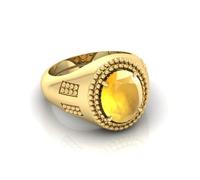 Arwacraft 10.25 Carat Certified Aa Quality Natural Yellow Sapphire Pukhraj Gemstone Ring Gold For Men And Women'S-B0CTX8D1MRNAMZ