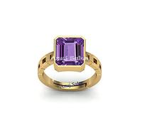 Arwacraft 10.25 Ratti 9.25 Carat Amethyst Stone Gold Plated Adjustable Ring Original And Certified Natural Katela/Jamunia-B0BY9FXVMRNAMZ