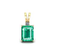 Arwacraft 10.25 Ratti 9.40 Carat Certified Natural Emerald Panna Panchdhatu Rashi Ratan Gold Plated Pendant Locket For Astrological Purpose Men & Women By Lab Certifeid-B0C2KH1YMRNAMZ