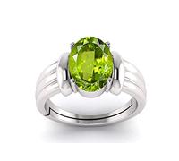 Arwacraft 14.25 Ratti 13.60 Carat Certified Natural Green Peridot Gemstone Adjustable Ring/Anguthi For Men And Women-B09Y5ZF5MRNAMZ