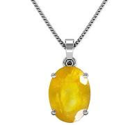 Arwacraft 16.55 Carat Certified Natural Yellow Sapphire Aaa Quality Pukhraj Panchadhatu Gemstone Pendant/Locket For Men And Women-B0BXGPJCMRNAMZ