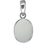 Arwacraft 2.00 Ratti Opal Silver Plated Pendant Natural & Certified White Opal Astrological Gemstone Silver Plated Pendent For Men And Women By Lab Certified-B0BFD7K2MRNAMZ