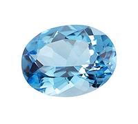 Arwacraft 9.50 Ratti/Natural Certified Blue Topaz/Blue Cubic Gemstone With Excellent Cut Shape-B0B59P33MRNAMZ
