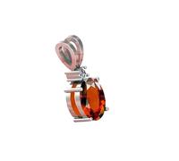 Arwacraft A1 Quality 11.70 Carat 12.25 Ratti Natural And Certified Natural Hessonite, Loose Gemstone Garnet Gomed Astrological Gemstone Stone Silver Pendant Locket For Men And Women-B0B4P5K9MRNAMZ