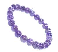 Arwacraft Amethyst Bracelet Bead Size 8 Mm, Original Natural Chakra Metaphysical Healing Crystal Gemstone Reiki Healing And Vastu, Meditation, Protection, Energy, Good Luck Prosperity-B07C33Y3MRNAMZ