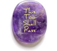 Arwacraft Amethyst Healing Crystal, Encouragement Gift This Too Shall Pass Get Well Soon Gifts For Women Men Thinking Of You Inspirational Calming Gift-B0CWF3TYMRNAMZ