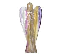 Arwacraft Angel Multi Fluorite Size 3 Inch Natural Healing Reiki Crystal Chakra Balancing Vastu Stone-B07V2SF4MRNAMZ