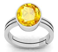 Arwacraft Certified Natural 11.00 Carat Unheated Untreated Yellow Sapphire Ring - Genuine Pukhraj Gemstone In Panchdhatu Setting For Women'S And Men'S - Lab Certified Authenticity-B0CRBLM7MRNAMZ