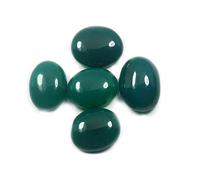 Arwacraft Certified Natural Green Onyx Cabochon Total 15 To 45 Carat 5 Pcs Oval Haqiq Stone Lot For Jewelry Making-B0822G9CMRNAMZ
