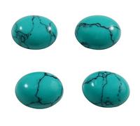 Arwacraft Goyal Exports Turquoise Lab-Created Gemstone Cabochon 6X8 Mm Oval Shape 4 Pcs Wholesale Lot 5.6Cts Gtc-415-B09SPZ3JMRNAMZ
