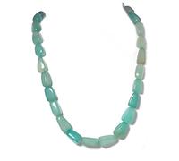 Arwacraft Kgn Gems, Beautiful Natural Bluish Greenish Quartz Gemstone Beads Necklace, Healing Chakra, Plain Quartz Gemstone, Smooth Hand Polished Beads, For Women And Men-B09QM43WMRNAMZ