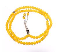 Arwacraft Kgn Gems, Beautiful Natural Yellow Jasper Gemstone Tasbih, 6Mm 100 Perfect Round Beads, Healing Plain Prayer Gemstone Tasbih, Faith And Love, For Women And Men-B09KCJQ2MRNAMZ