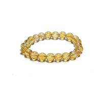 Arwacraft Lab Certified Natural Citrine For Success Prosperity Healing Protection Lucky Peace (Size 8 Mm)-B091MB73MRNAMZ
