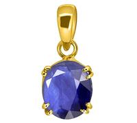 Arwacraft Natural Blue Sapphire Locket 4.25 Ratti / 4.00 Carat (Nilam/Neelam Stone) Rashi Ratan Panchdhatu Gold Plated Pendant Certified Gemstone For Men & Women By Lab - Certified-B0B65L5WMRNAMZ
