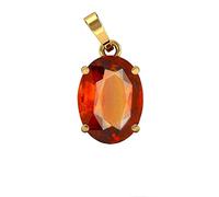 Arwacraft Natural Certified 3.25 Ratti Or 2.50 Carat Hessonite (Gomed) Gold Plated Pendant For Men And Women-B092JHMHMRNAMZ
