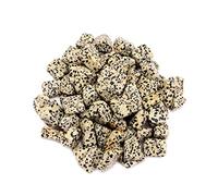 Arwacraft Natural Dalmatian Jasper Tumble Stone Raw Rough Stone | Natural Dalmatian Jasper Protection And Joy & Laughter (500Gm)-B09P74MDMRNAMZ