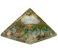 Arwacraft Orgonite Pyramid Clear Quartz, Blue Quatz With Peridot Or Spirit Quartz Size - 2.5-3 Inch Natural Healing Crystal Chakra Balancing Vastu Stone-B07VFZTBMRNAMZ