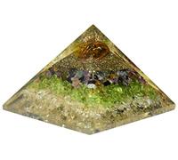 Arwacraft Orgonite Pyramid Clear Quartz, Peridot, Multi Tourmaline With Strentgth Or Citrine Size - 2.5-3 Inch Natural Healing Crystal Chakra Balancing Vastu Stone-B07VFZX2MRNAMZ