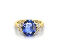 Arwacraft Origianal Certified Natural Blue Sapphire Ring 10.25 Ratti / 9.50 Carat Handcrafted Finger Ring With Beautifull Stone Men & Women Jewellery Collectible Lab - Certified-B0CH4K7WMRNAMZ
