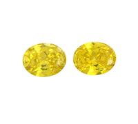 Arwacraft R.K Yellow Zircon 20.50 Carat 2 Piece 10.25 Ratti Cubic Zirconia By Lab Certified Gemstone-B08JJ7G6MRNAMZ